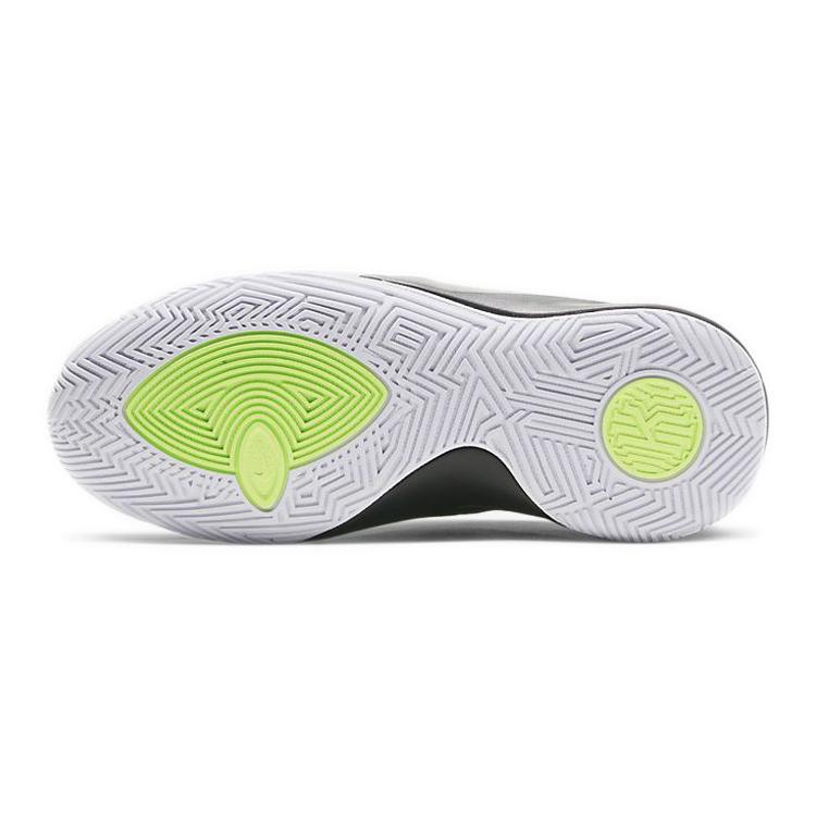 Nike Flytrap 3 Slip Resistant Cushioning Abrasion Resistant Low top Children's Basketball Shoes Black White Green BQ5620-001