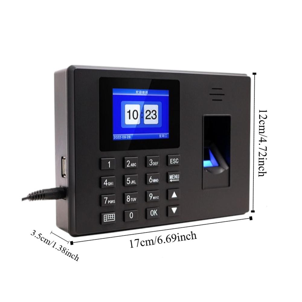 Plastic Fingerprint Attendance Machine Multifunctional Lunch Time Editor  USB Data Manage