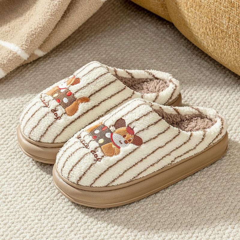 

Теплые хлопковые тапочки для осени и зимы, домашние, для пары, хлопковые тапочки с мультяшным рисунком 44-45 хаки