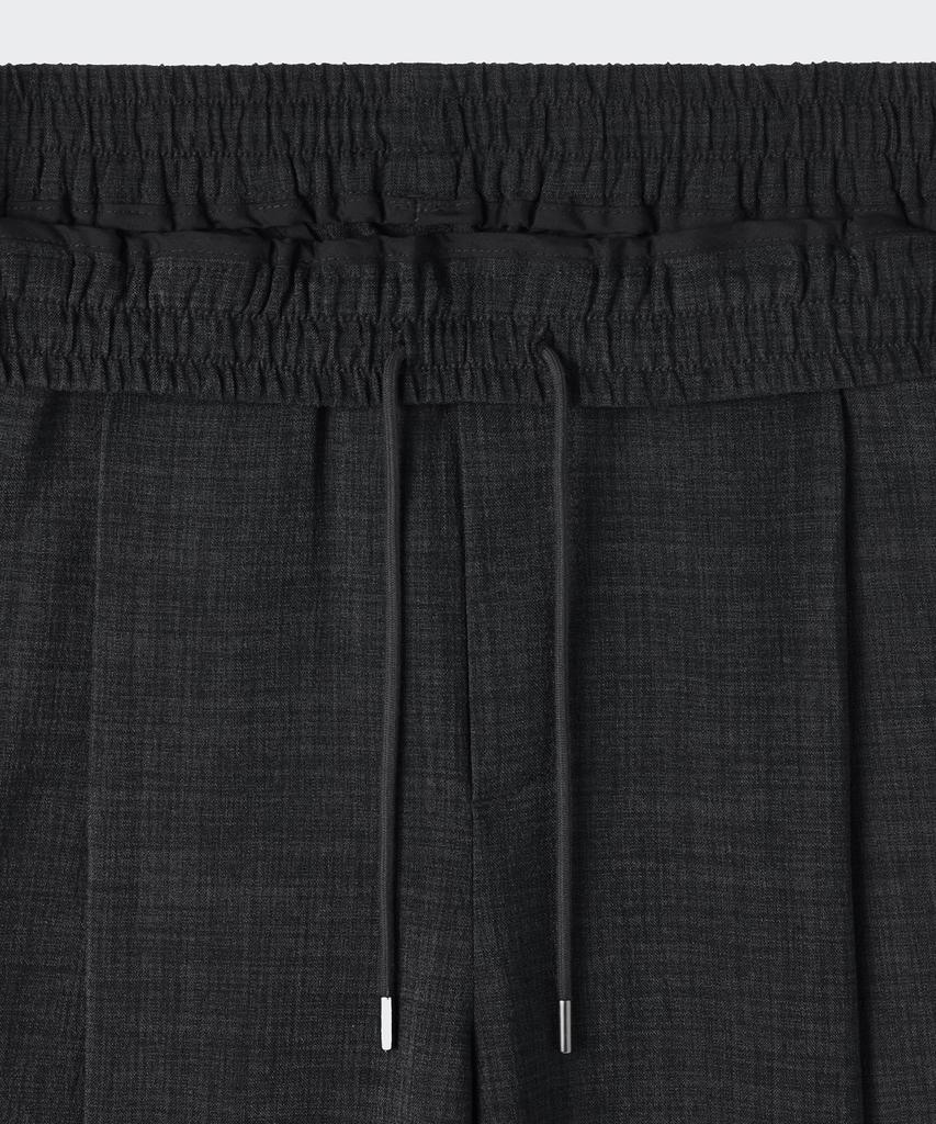 MUSINSA STANDARD Crinkle Linen-Like Wide Elastic Pants [Charcoal Gray]