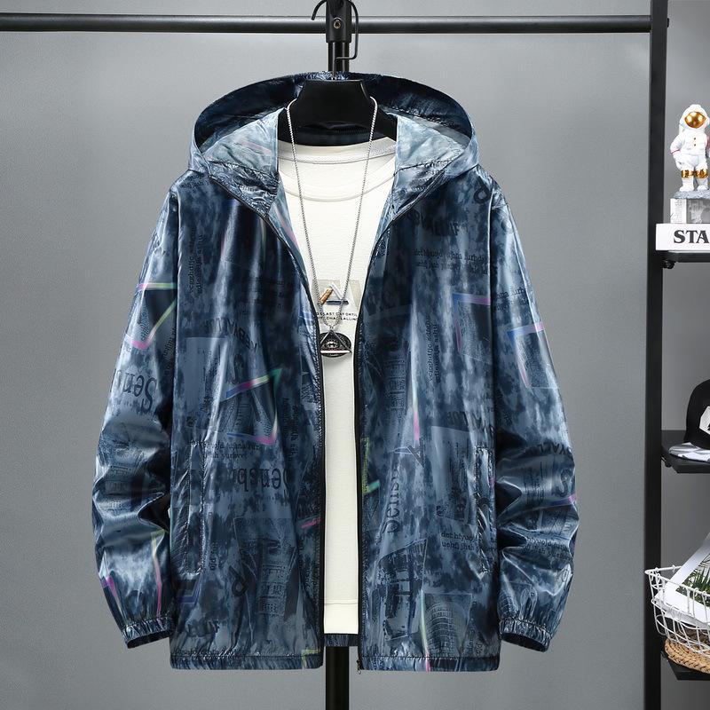 Plus Size Men's Ice Silk Anti-UV Summer Jacket - Trendy, Lightweight Sun Protection