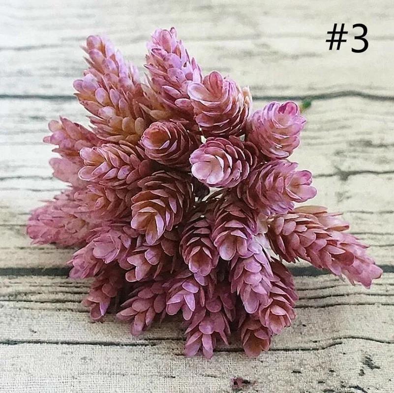 DIY Wedding Home Decoration Plant Green Leaf 30 Heads Artificial Small Pineapple Plastic Tree Leaves Flores Fake Flowers
