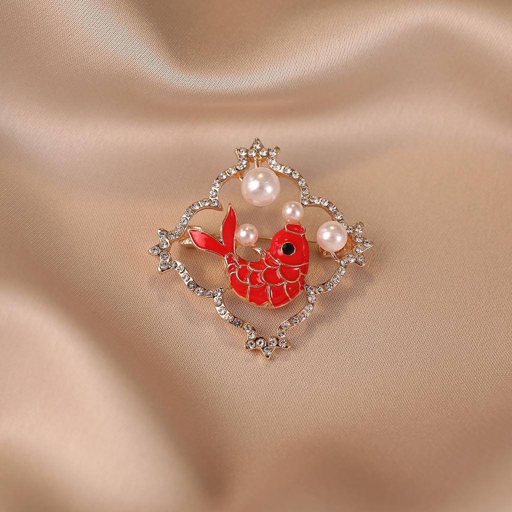 Festive Corsages High-end Brooches Elegant and Light Luxury Women's Niche Pins Lapel Pins Anti-glare