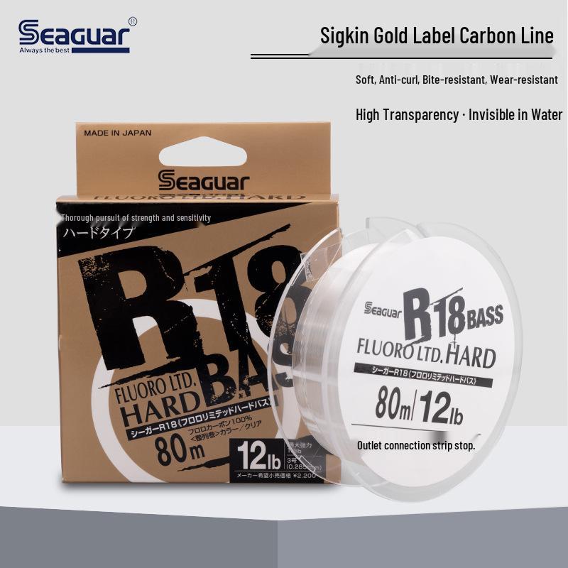 Флюорокарбоновая леска Seaguar Gold Label - Прозрачная, Износостойкая, 80 метров 1.5