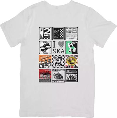 Ska/Reggae Music Unisex Fit for Men & Women Quality Cotton T-Shirt White.
