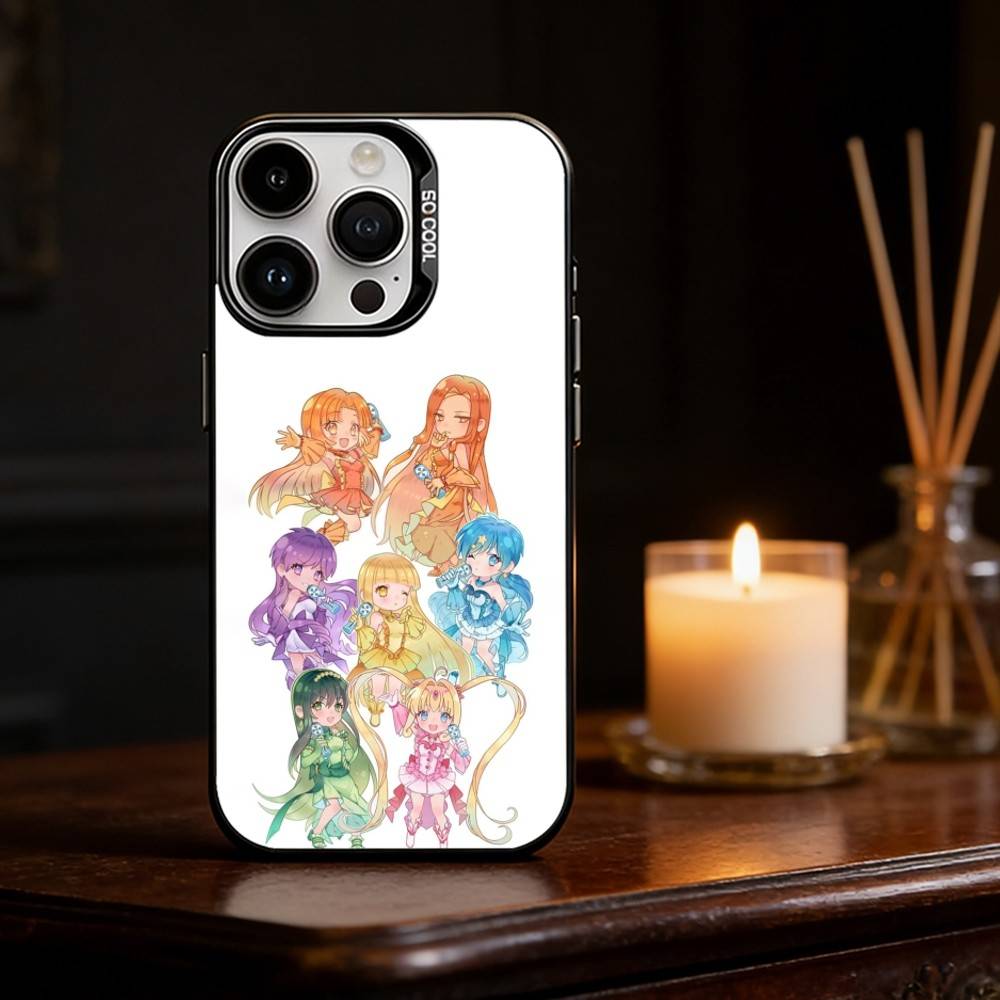 Mermaid Melody Pichi Pitch Phone Case For iPhone 17,16,15,14,13,12,11,Pro Max,Plus Candy Silver Cover