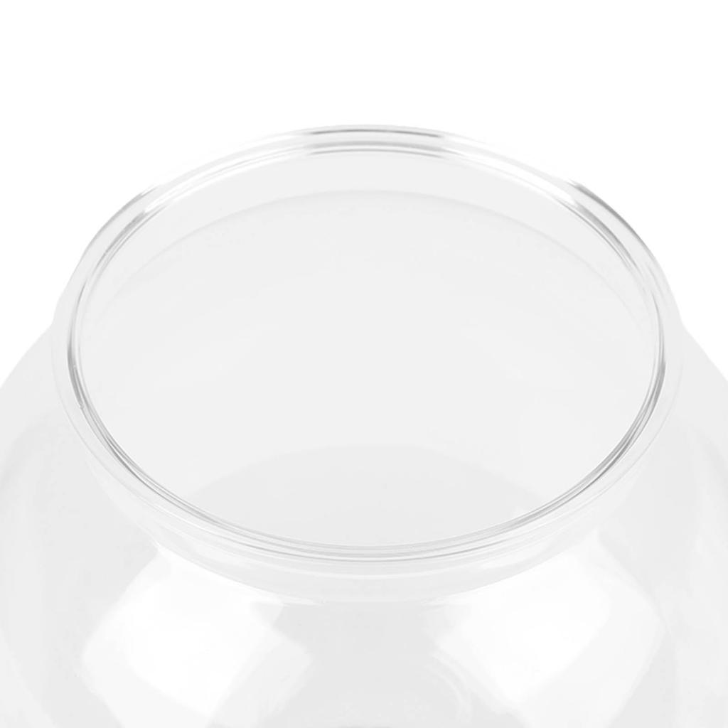 Heavy Duty Plastic Round Fish Bowl Break Proof Multipurpose Small Round Fish for Desk Bookcase Decorations