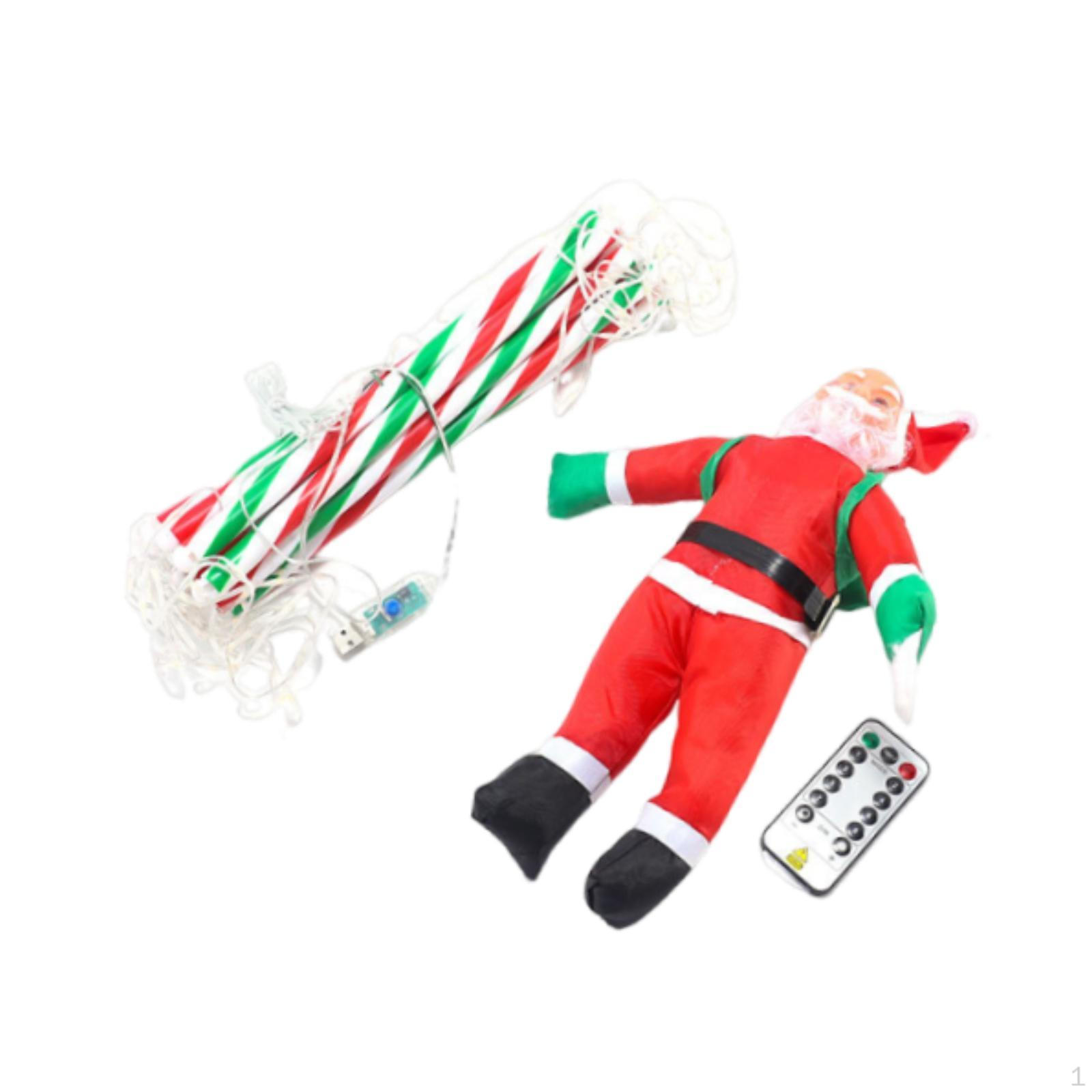 

Рождественские украшения Лестничные огни с лазающим Санта-Клаусом для вечеринки дома Multicolor 6 Ladder