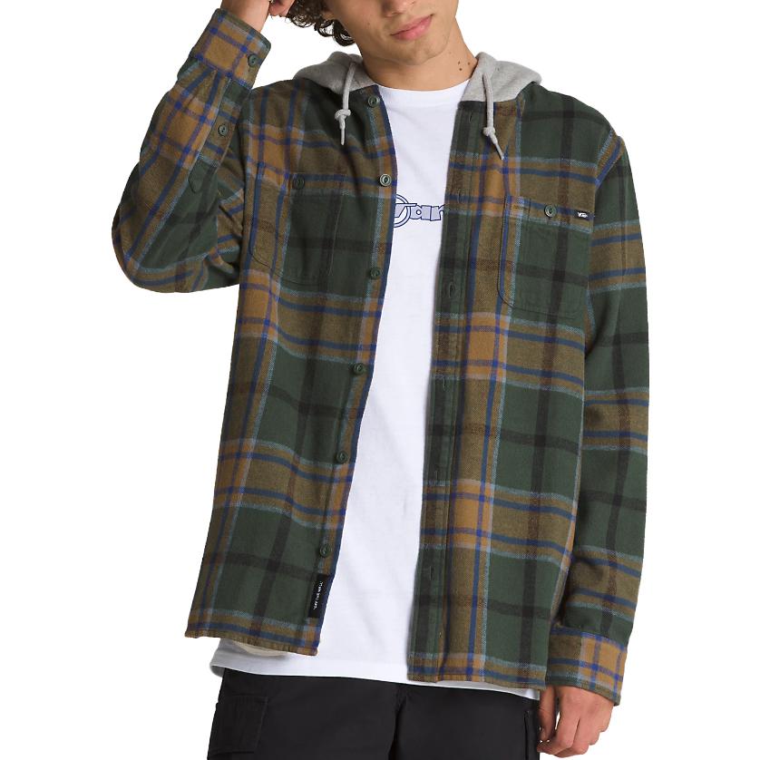 Vans Lopes Koszula Flanelowa z Kapturem z Długim Rękawem Męska koszule VN000YE6CMD