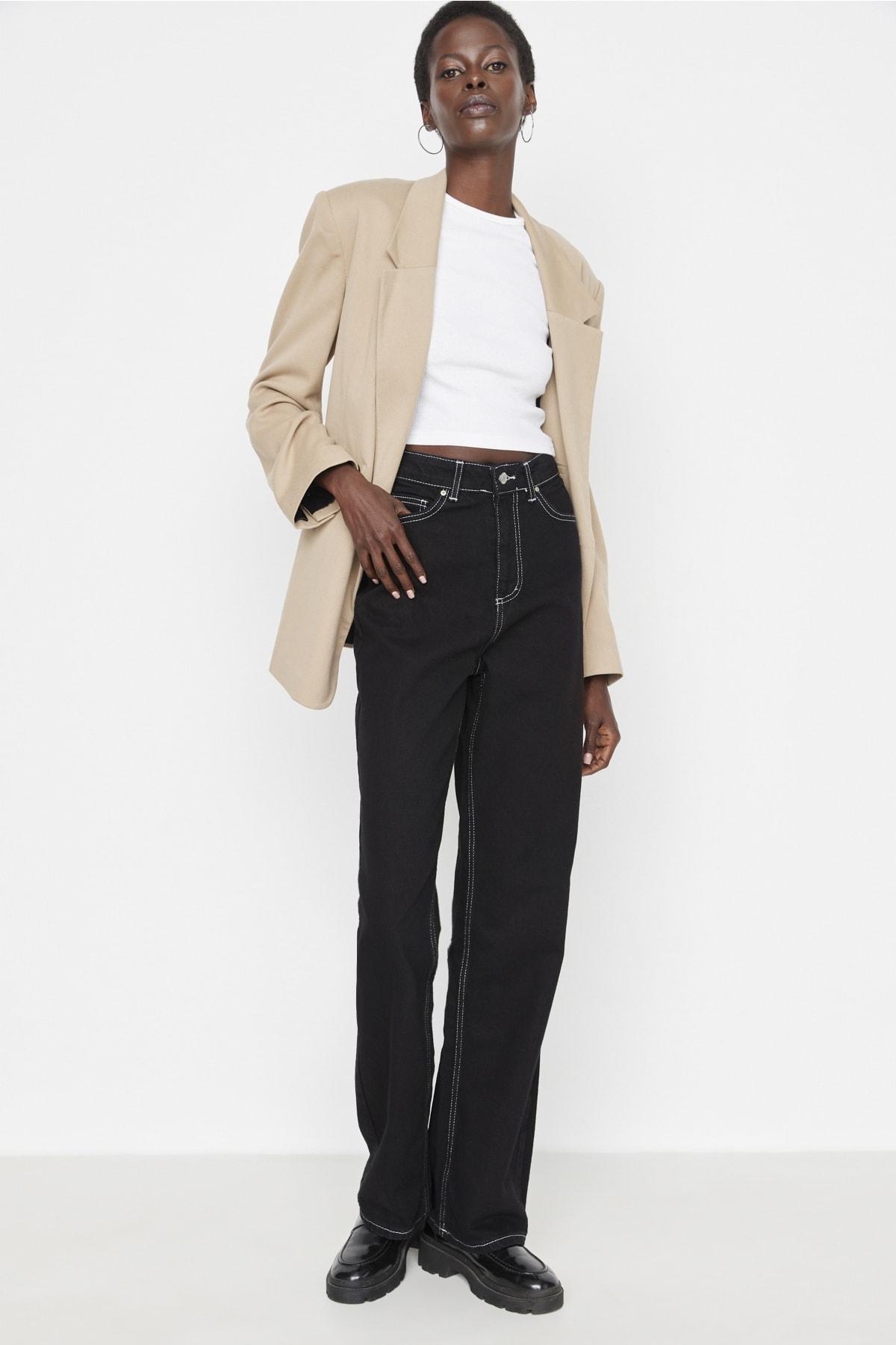 

Черные широкие джинсы с высокой талией в стиле 90-х TWOAW22JE0719