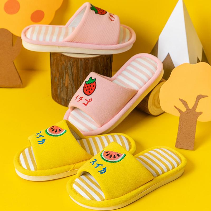 Kinder Hausschuhe Indoor Zuhause Leinen Frühling Sommer Herbst und Winter Boden Rutschfest Jungen und Mädchen Kinder Baby Baumwollhausschuhe