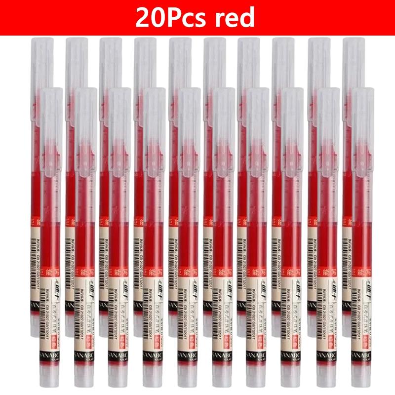 3-100 Pcs Straight Liquid Ball Pen Signature Gel Pen 0.5mm Black Blue Ink School Office Ball Pen School Office Supplies Writing