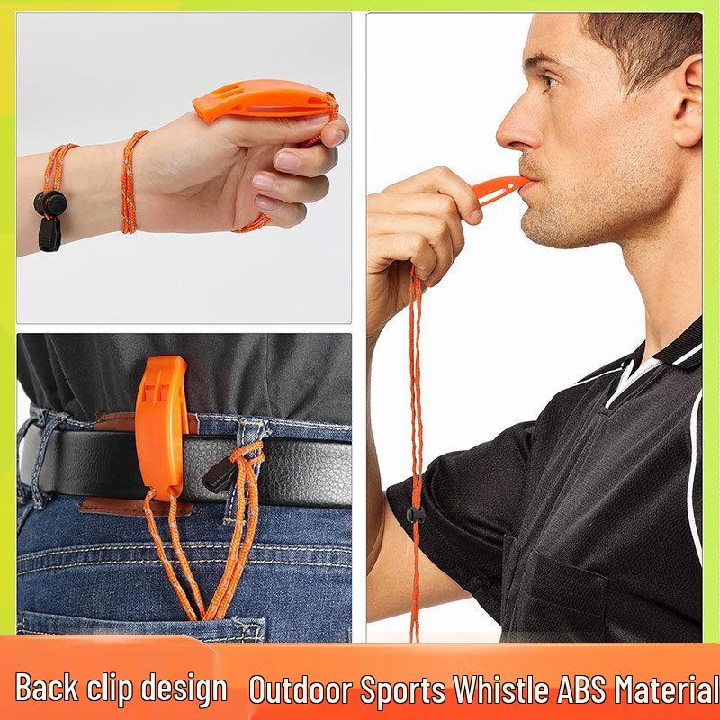Fluier de Supraviețuire Impermeabil cu Frecvență Dublă și Șnur - Fluier de Siguranță pentru Exterior cu Sunet Acut, Fabricat din ABS Ecologic.