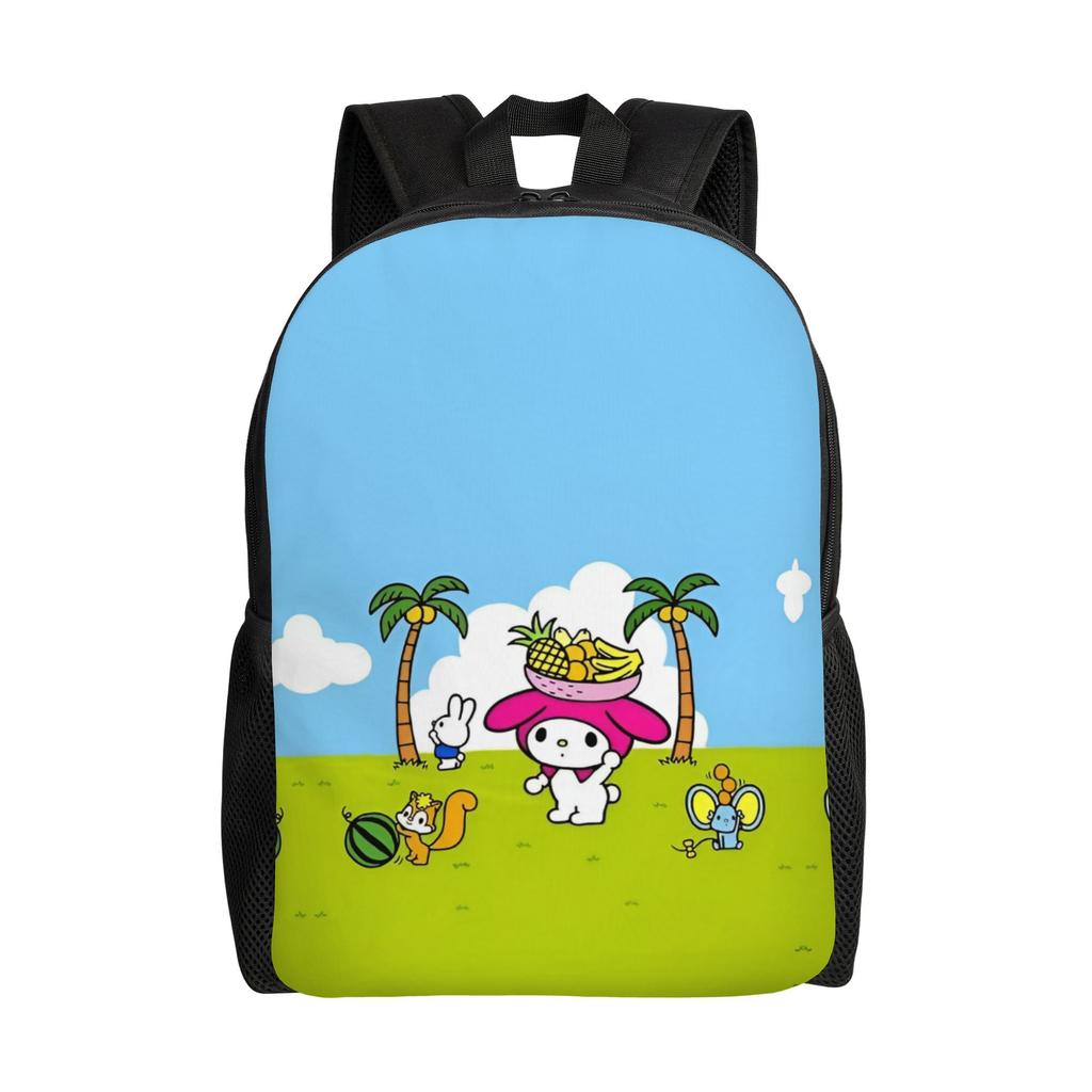 M-Melodies Backpack for Men Women School College Student Bookbag Fits 15 Inch Laptop Cute Rabbit Bags