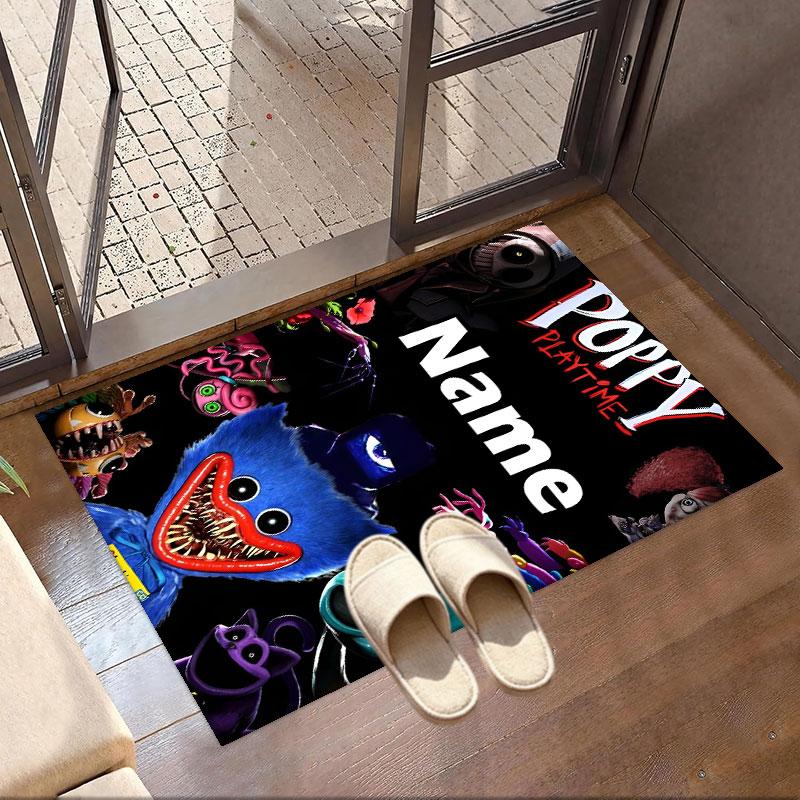 Benutzerdefinierter Name Personalisierter Poppy Playtime Druck Teppich, Vielseitiger Wohnkultur Teppich, für Spielzimmer, Wohnung, Balkon, Eingangsbereich, Flur Geschenk