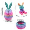 Cute 3D Printed Easter Rabbit Eggs with Mini Surprise Toys for Kids Birthdays Party Favors Gifts Christmas Goodies Filler