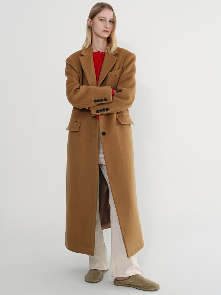 Paul&Alice Single Maxi Coat / Brown Check