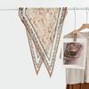 Retro polka dot triangle towel women's spring and summer fashion versatile silk cotton blended scarf decorative small square scarf high sense