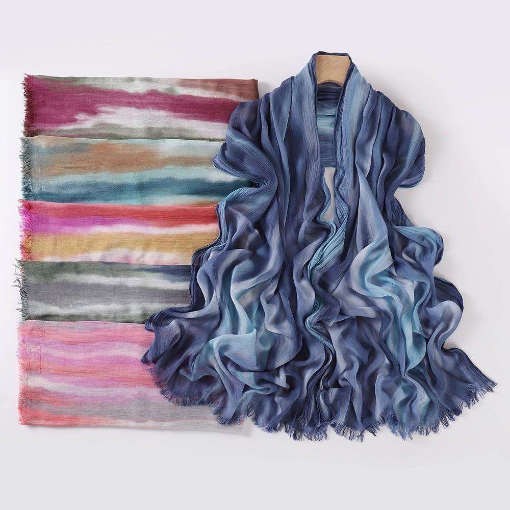 Gradient Gradient Headscarf Soft Cotton Hijab Soft Women Headscarf For Women