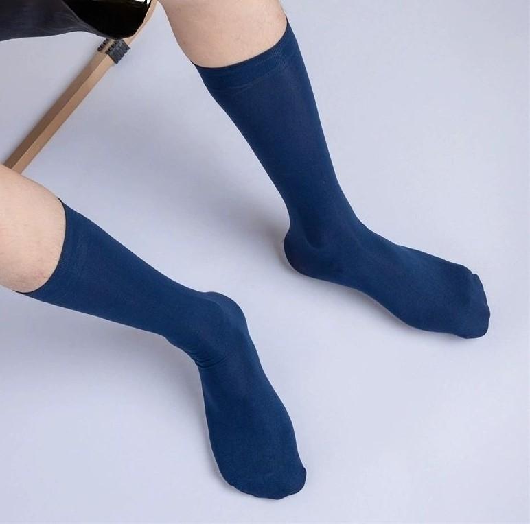 

Эластичные гольфы до колена Стрейч Однотонные Дышащие Повседневные Чулки темно-синий