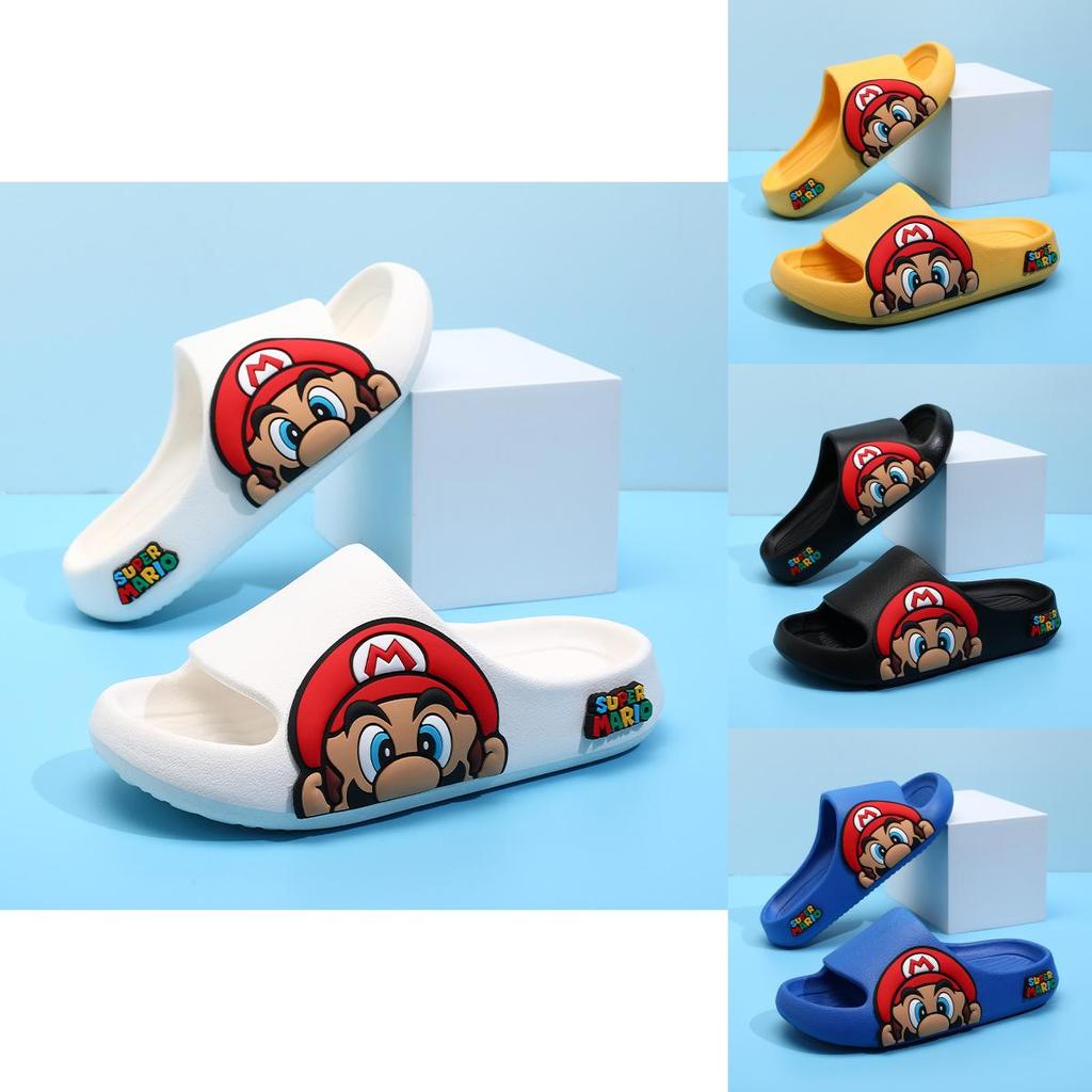 Pantofole per Bambini Mario Design Cartone Animato Cool Ragazzi Estate Indoor Antiscivolo Suola Morbida
