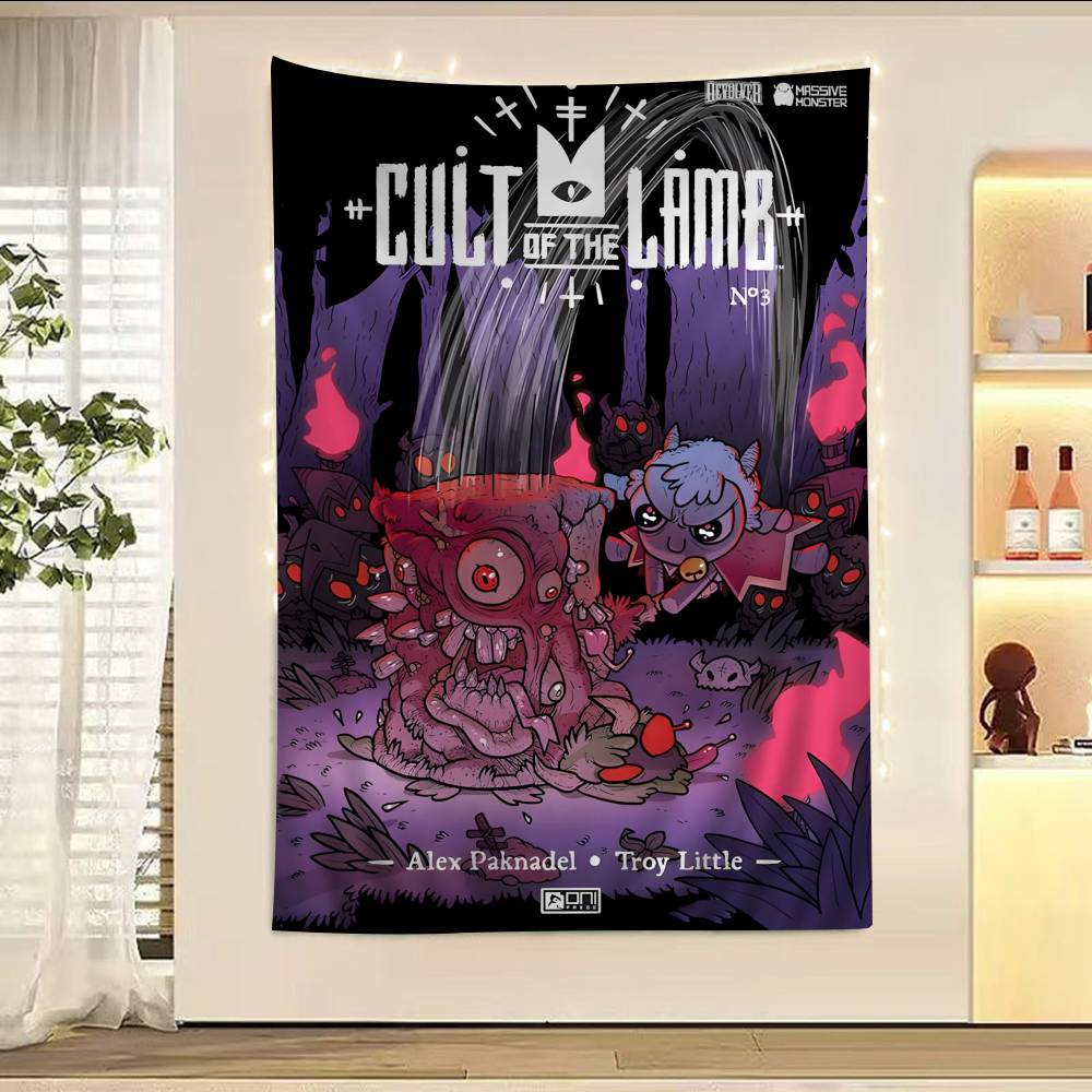 Cult Of The Lamb Fashion Hippie Wall Hanging Tapestries Bohemian Wall Tapestries Mandala INS Home Decor