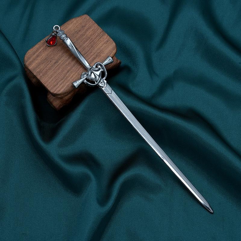 Antique Sword Hairpin, High-End Retro Hanfu Headgear, Hair Accessories, Women'S Plate Hairpin, New Chinese Accessories