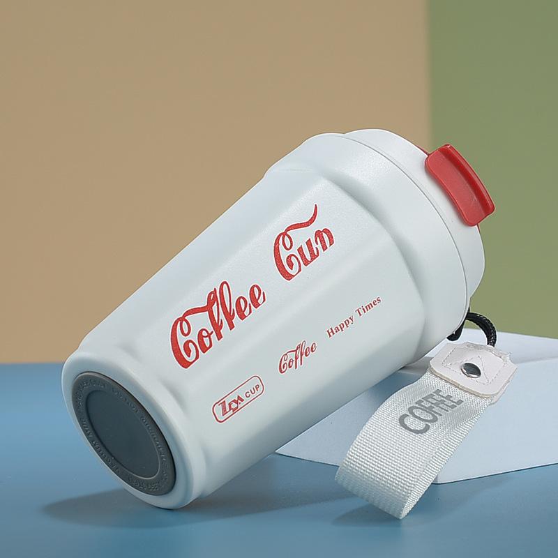 400ml Hrnek na kávu z nerezové oceli 304 Jednoduchý ležérní hrnek pro páry Vysoká estetická hodnota Vakuově izolovaný hrnek Dárek Láhev na vodu