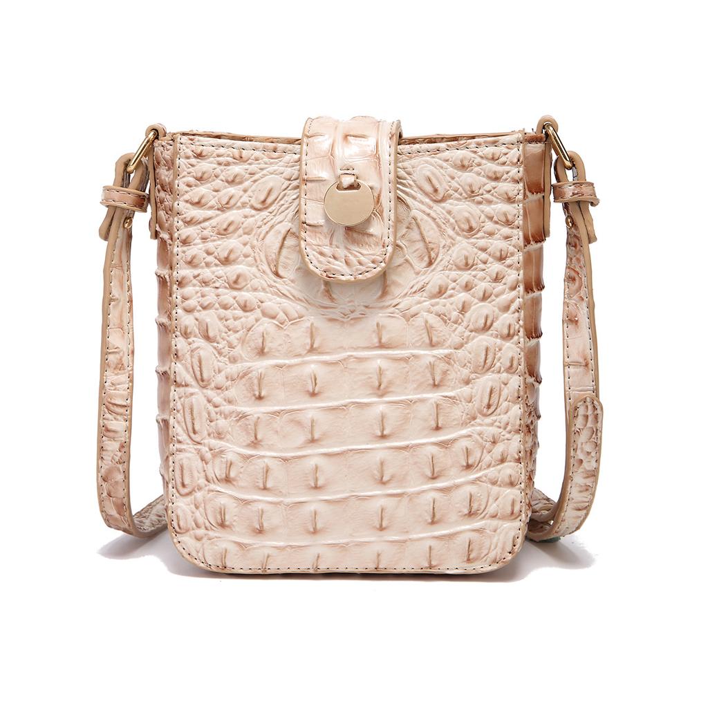 Nová Evropská a Americká Retro Crossbody Kabelka na Mobilní Telefon Peněženka Brahmin Vzor Krokodýla