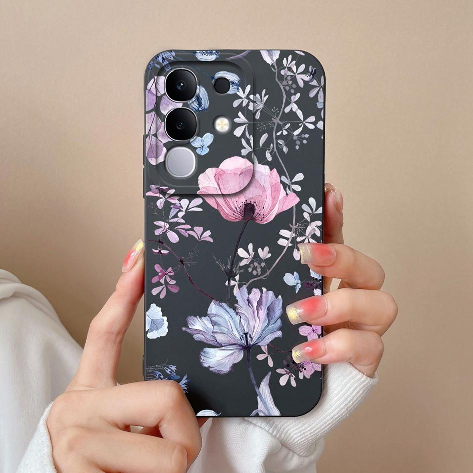 For Vivo Y29 Y 29S Y04 T4x 4G 5G New Case Fashion Flower High Quality Silicone Protective Shell For VivoY 29 Y29S Y 04 T4x Funda