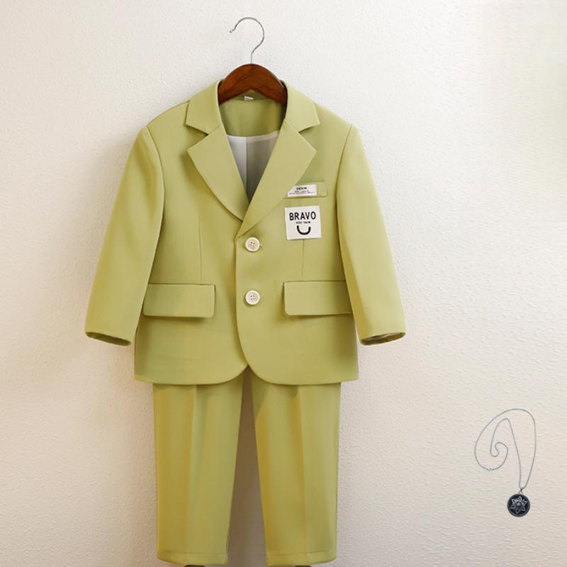 Suit for Boys Spring Casual Children School Uniform Outfits Handsome Kids Host Performance Costume 2-11 Years Boy Birthday Blazers Set
