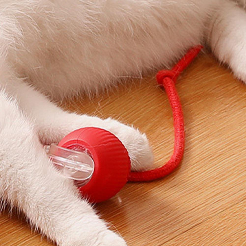 Red/Green Cat Ball Toy Automatic Cat Toy Rechargeable Electric Cat Toy Ball Cat Puzzle Toy Cat Balls Intelligent Mouse For Cat
