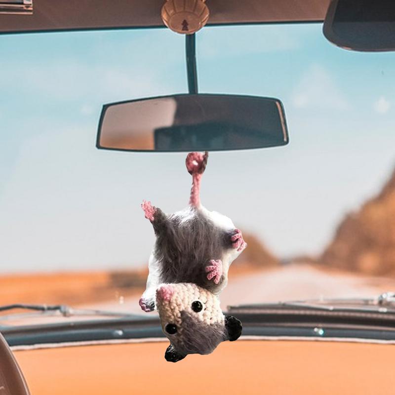 P ossum Car Charm Cute Charm For Car Window Side Car Interior Decoration Cute M ouse Figurine Ornament Rearview Mirror Pendant