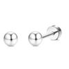 Drperfect 1Pair Flat Back Earrings for Women Surgical Steel Earrings for Sensitive Ears Hoop Stud Cartilage Tragus Piercings