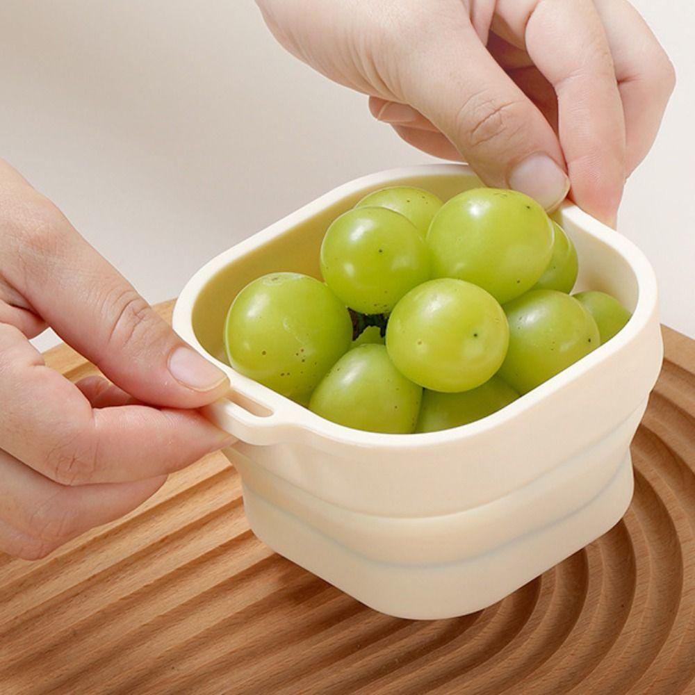 Silicone Camping Bowls Portable Food Storage Container Large Capacity Foldable Lunch Box  Travel