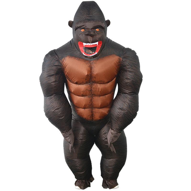 Nafukovací kostým gorily King Kong pro Halloweenskou párty a hraní rolí
