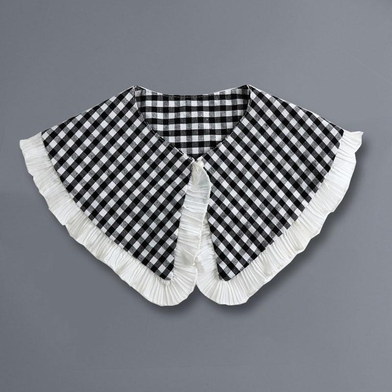 Removable Lace Doll Fake Collar Women Tie Ladies White Shawl Wrap Detachable Embroidered Lapel False Collar Clothes Accessory