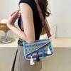 Colorful Fringe Shoulder Bag Tassel Ethnic Style Crossbody Bag Portable Large Capacity Bag  Outdoor