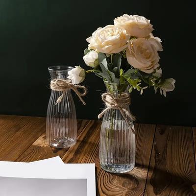 Plastic Clear Bud Vases, Modern Table Centerpiece Flower Vase, Simple Transparent Decorative Vase for Home Dining Table Wedding Flower Arrangement