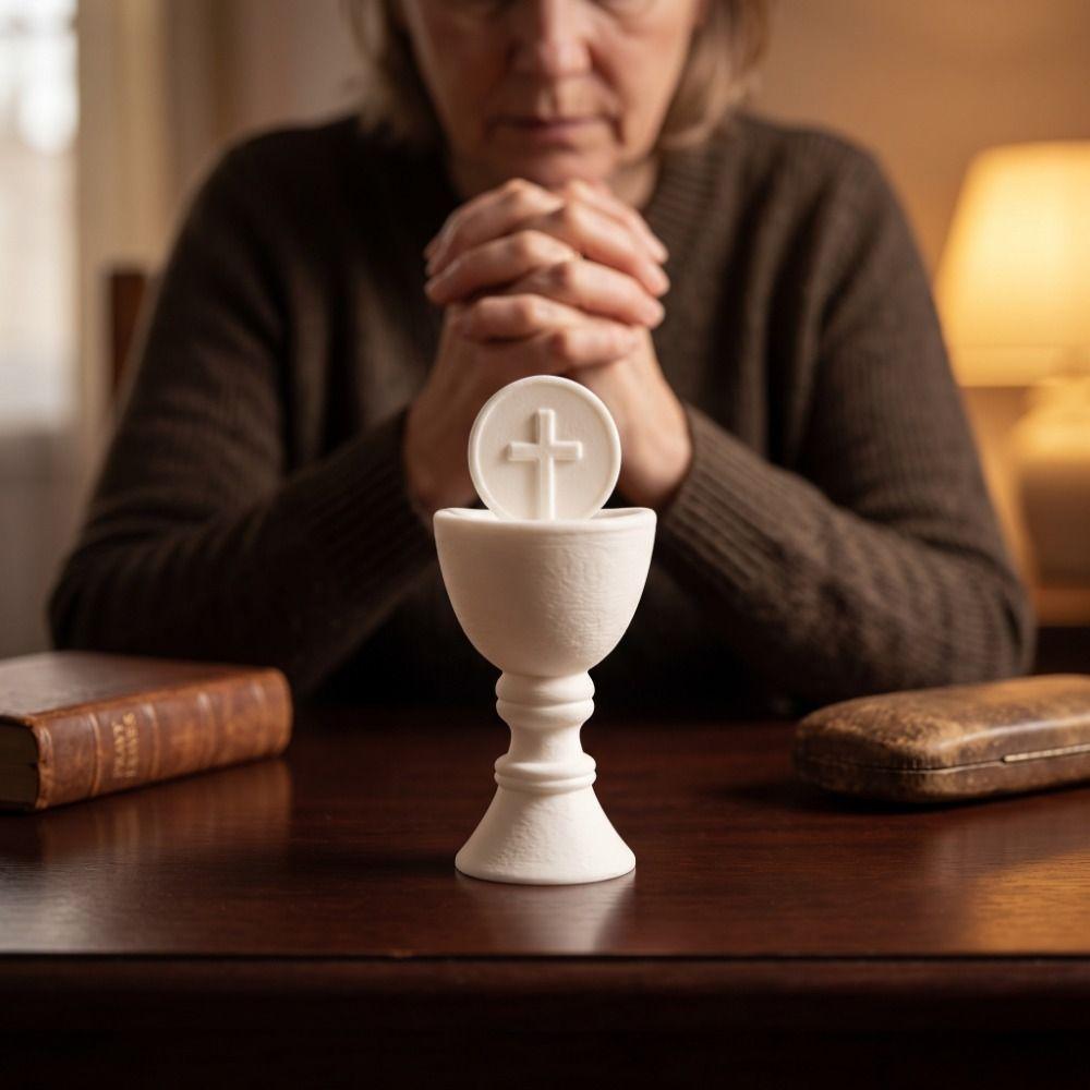 Realistic Holy Grail Figurine Plastic Table Ornament Collectible Religious Table Sculpture Church