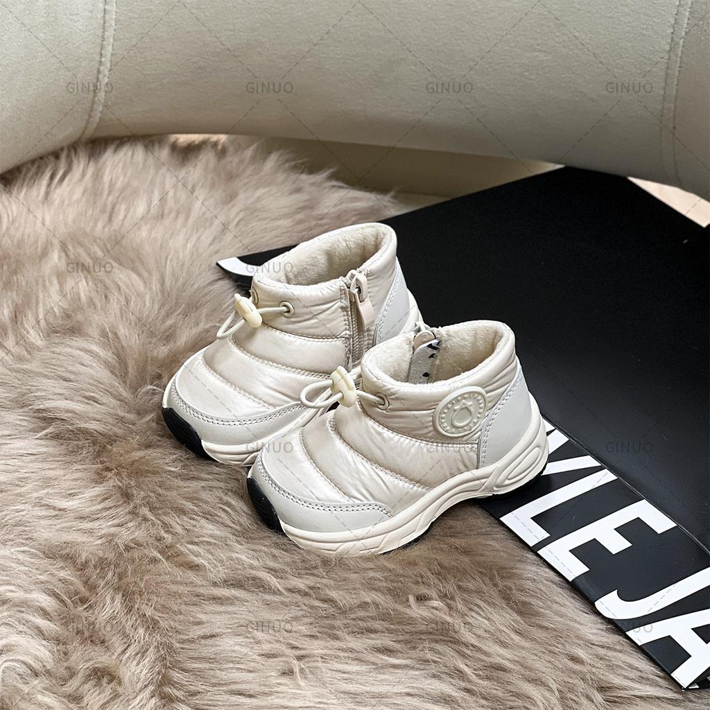 Winter Schneestiefel Plane Mädchen Baumwollschuhe Jungen Fleece-Stiefel