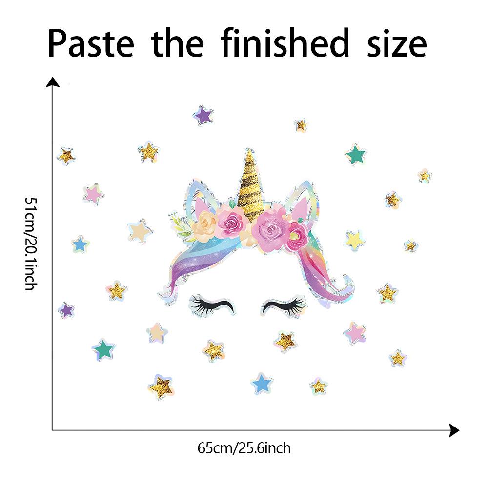 

Fun-j004 Звездный единорог Лазер Ослепительный Декор для Дома Украшения Стеклянные Окна и Двери Наклейки на Окна 30*40cm/fun-j004 UV