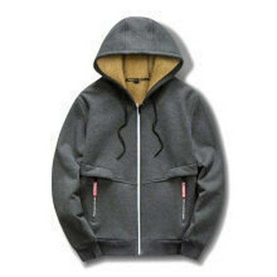 

Men s Trendy Loose-Fit Winter Hoodie - Versatile & Warm with Velvet Lining, Stylish Print LOGO. S сірий колір