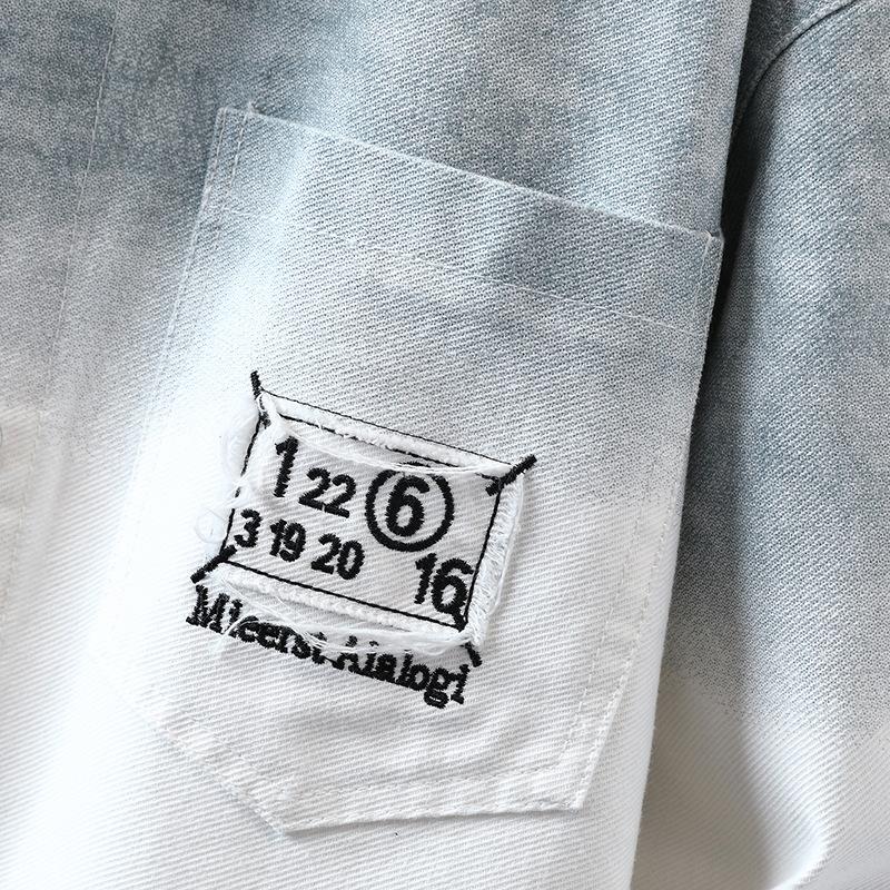 Long-sleeved Denim Jacket for Men Loose Cool and High-end Tops for Teenagers Trendy Shirts for Junior High School Students