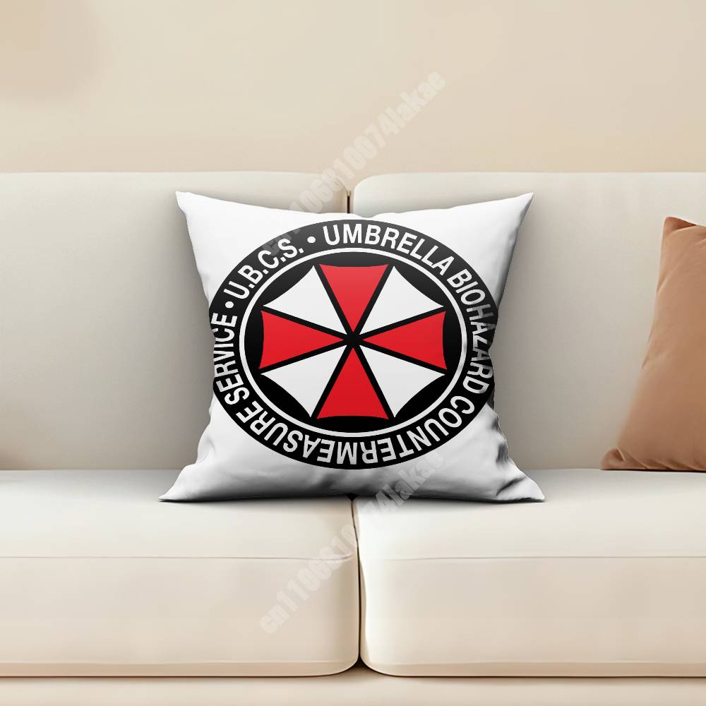 RResident EvilS Umbrella Corporation Pillow Cover Sofa Couch Cushion Case Creative Workspace Accent Home Decor