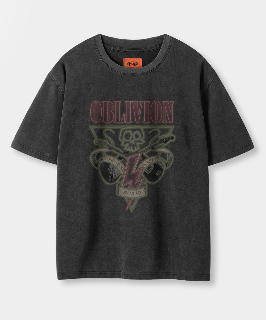 Dimiteulibeullaeg Vlad Vintage Oblivion Semi-Crop T-Shirt_Pigment Charcoal