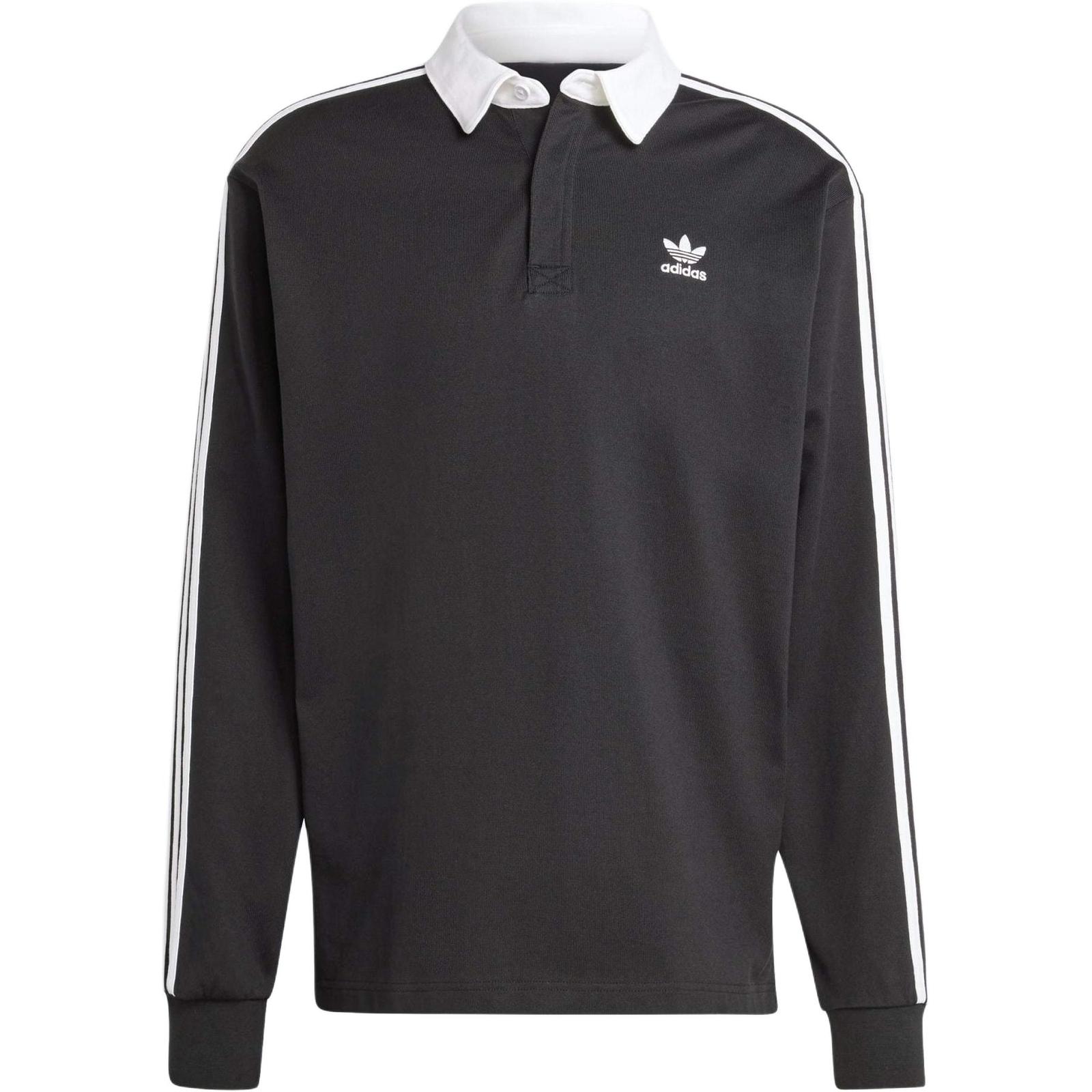 

adidas Adicolor Vintage Soft Comfortable Logo Long Sleeve Polo Shirt IZ4806 XL