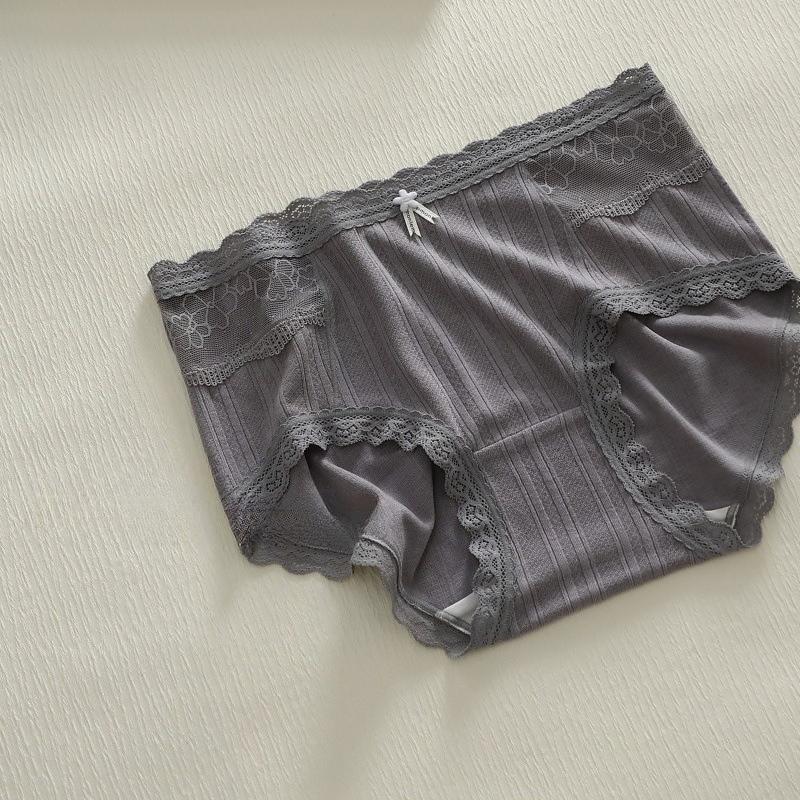 Sous-vêtements pour femmes à taille moyenne : doux, confortables, respirants et respectueux de la peau, culottes mignonnes en dentelle pour un usage quotidien