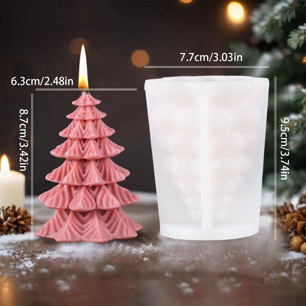 Christmas Tree Christmas Candle Mold Silicone Candle Making Tools Soap Making Mold Handmade