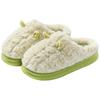 Women's and Men's 2024 Autumn Winter Thick Sole Fleece Slippers for Home